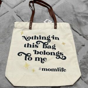 Momlife zippered tote